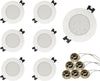 GY 6 Pack LED Recessed Spotlight with GU10 Socket IP65 Waterproof Round Ceiling Downlight Frame for MR16 LED Bulbs 35° Adjustable - GY STORE
