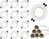 GY 12er LED Einbaustrahler inkl. GU10 Fassung, LED GU10 Einbaurahmen Decken Spot Weiß Rund, Fassung für MR16 LED Leuchtmittel, 35° Schwenkbar, Ø75 x 85mm Lochdurchmesser - GY STORE