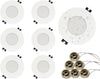 Round white recessed ceiling spotlight for bathroom