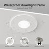 GY 6 LED Recessed Spotlights with GU10 Socket IP65 for Bathroom Kitchen, Round White Ceiling Frame, Compatible with MR16 LED Bulbs, 35° Adjustable - GY STORE