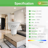 GY_LED_GU10_4.9W_790lm_Product_Specifications