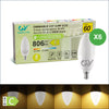 GY C37 E14 dimmable LED bulb 4.9W 806 lumens 3000K and 4000K 6 pack
