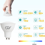 GY GU10 LED Lampe 10W 1100 Lumen 120° Abstrahlwinkel
